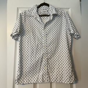 Goodfellow & Co White Palm Tree Print Shirt
